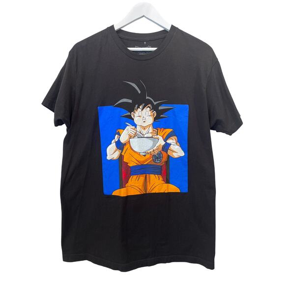 Dragon Ball Z Movie Men's Large Goku Ramen Bowl T-Shirt Anime Black - Picture 1 of 6